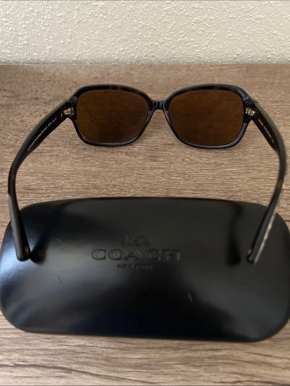 Coach Black Frame Sunglasses with Brown Lenses with Rx